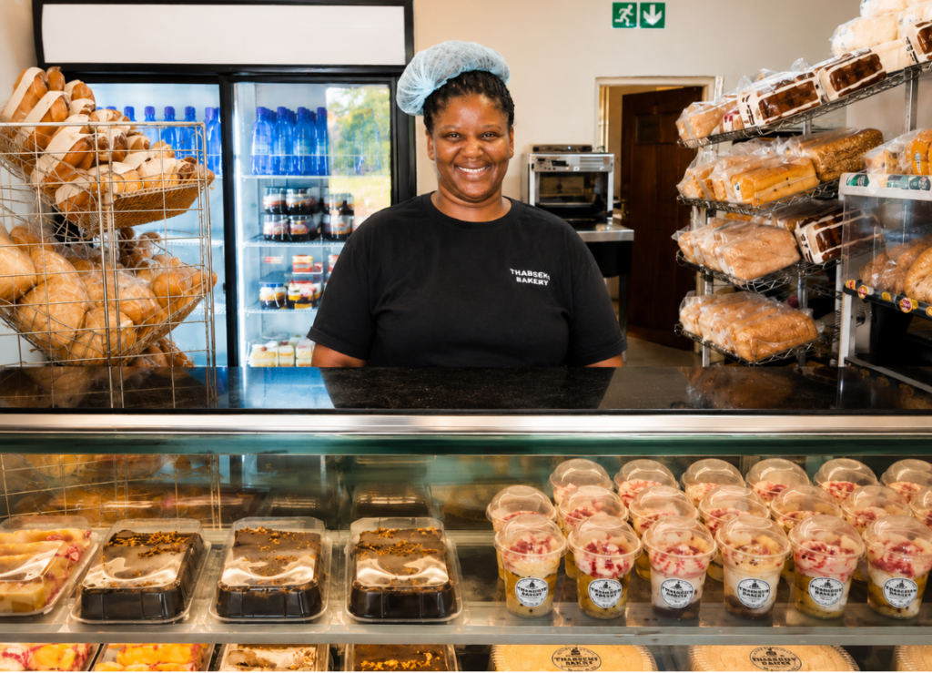Thabseki Bakery shop with freshly baked products